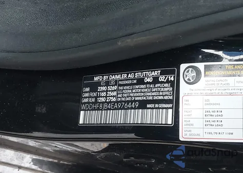 2014 Mercedes-Benz E 350 4Matic from USA, damaged, VIN WDDHF8JB4EA976449